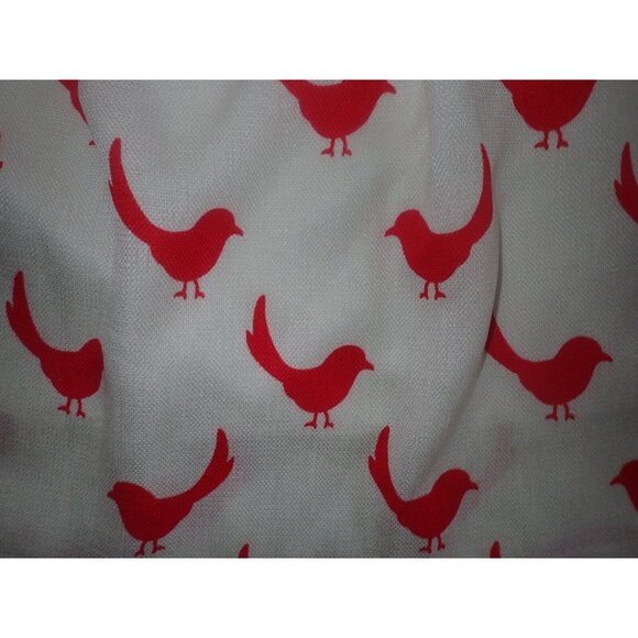 One O Eight Skirt women‎ L Red Bird Print Lined Retro Fun Pockets - Picture 2 of 7